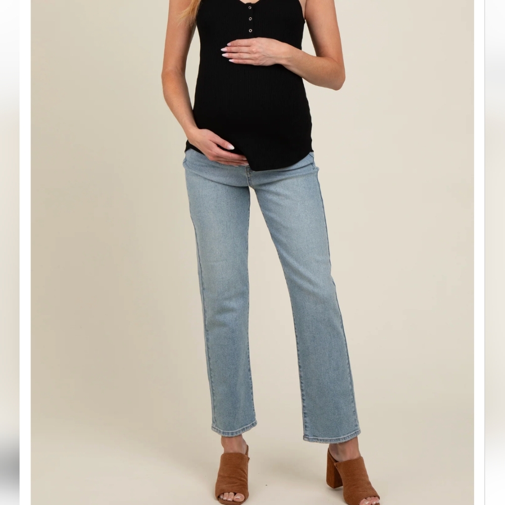 Pinkblush light blue maternity jeans